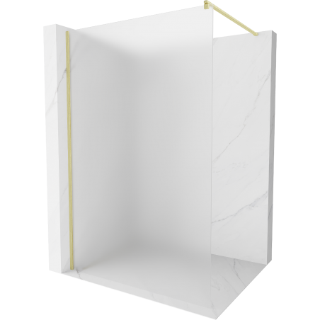 Mexen Kioto zuhanyfal Walk-in 140 x 200 cm, fagyott 8 mm, arany kefélt - 800-140-101-55-30