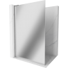 Mexen Kioto L Walk-in zuhanyfal 80 x 200 cm, tükör, gun metal - 800-080-103-95-50