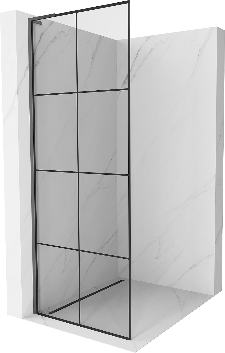 Mexen Kioto L perete de duș Walk-in 90 x 200 cm, model negru, gun metal - 800-090-103-95-77