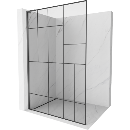 Mexen Kioto L panou de duș Walk-in 110 x 200 cm, model negru, gun metal - 800-110-103-95-78