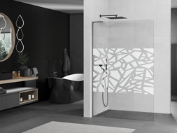 Mexen Kioto L perete de duș Walk-in 70 x 200 cm, model alb, gun metal - 800-070-103-95-85