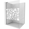 Mexen Kioto L perete duș Walk-in 100 x 200 cm, model alb, gun metal - 800-100-103-95-85