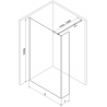Mexen Kioto perete de dus Walk-in 110 x 40 cm, model negru, aur roz - 800-110-212-60-70-040