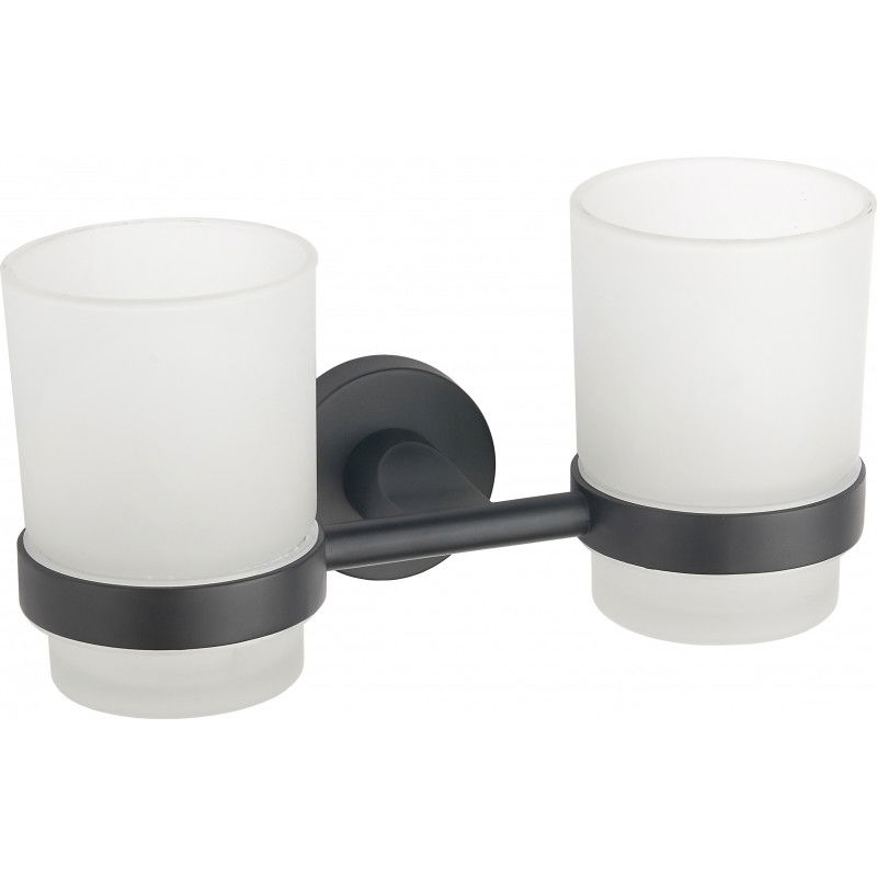 Mexen Tiber suport dublu pentru periuțe de dinți, negru - 7050552-70