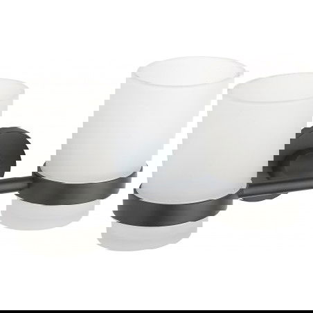 Mexen Tiber suport dublu pentru periuțe de dinți, negru - 7050552-70