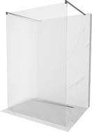 Mexen Kioto szabadon álló zuhanyfal 100 x 200 cm, 8 mm prizmás, gun gray kefélt - 800-100-002-66-09