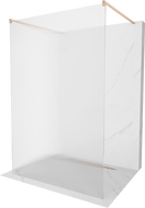 Mexen Kioto önálló zuhanyfal 110 x 200 cm, edzett üveg 8 mm, kefélt réz - 800-110-002-65-09