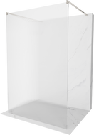 Mexen Kioto szabadonálló zuhanyfülke 140 x 200 cm, 8 mm vastag, brushed nikkel - 800-140-002-97-09