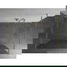 Mexen Kioto perete de duș independent 100 x 200 cm, dungi 8 mm, auriu periat - 800-100-002-55-09