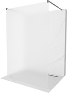 Mexen Kioto szabadon álló zuhanyfal 110 x 200 cm, matt üveg 8 mm, fekete fém - 800-110-002-95-30