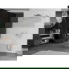 Mexen Kioto perete de duș autoportant 110 x 200 cm, transparent/zăpadă 8 mm, gun metal - 800-110-002-95-35