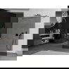 Mexen Kioto szabadon álló zuhanyfal 100 x 200 cm, grafit 8 mm, gun metal - 800-100-002-95-40