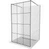 Mexen Kioto perete de duș independent 110 x 200 cm, grilaj negru 8 mm, metal armat culoarea tunului - 800-110-002-95-77