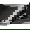 Mexen Kioto szabadon álló zuhanyfal 100 x 200 cm, tükör 8 mm, gun metal - 800-100-002-95-50