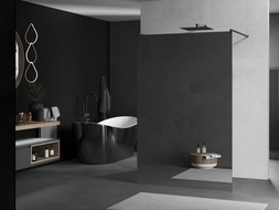 Mexen Kioto panou de duș independent 130 x 200 cm, oglindă 8 mm, metal pistol - 800-130-002-95-50