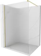 Mexen Kioto perete duș Walk-in 70 x 200 cm, sticlă 8 mm, finisaj aurit - 800-070-101-55-09