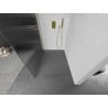 Mexen Kioto Walk-in zuhanyfal 130 x 200 cm, átlátszó 8 mm, arany kefélt - 800-130-101-55-09