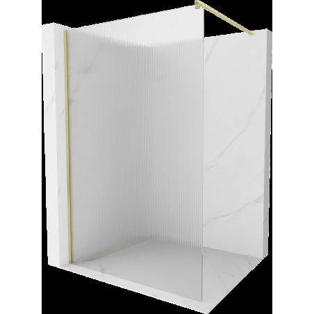 Mexen Kioto paravan de duș Walk-in 140 x 200 cm, sticlă transparentă 8 mm, finisaj aurit - 800-140-101-55-09