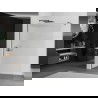 Mexen Kioto zuhanyfal Walk-in 80 x 200 cm, csíkos 8 mm, szálcsiszolt gun szürke - 800-080-101-66-09