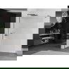 Mexen Kioto perete de duș Walk-in 110 x 200 cm, sticlă 8 mm, gun metal - 800-110-101-95-09