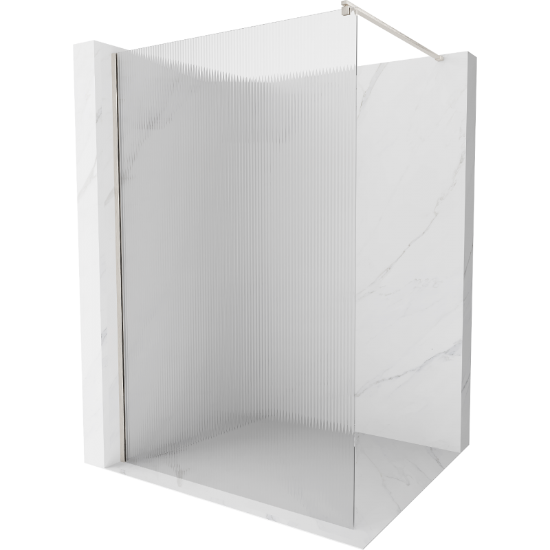 Mexen Kioto walk-in zuhanyfal 120 x 200 cm, zöld 8 mm, satin nikkel - 800-120-101-97-09