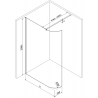 Mexen Kioto paravan rotunjit de duș 80 x 200 cm, Transparent 8 mm, Crom - 800-080-101-01-06