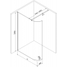 Mexen Kioto paravan rotunjit de duș 140 x 200 cm, Transparent 8 mm, aurie - 800-140-101-50-06