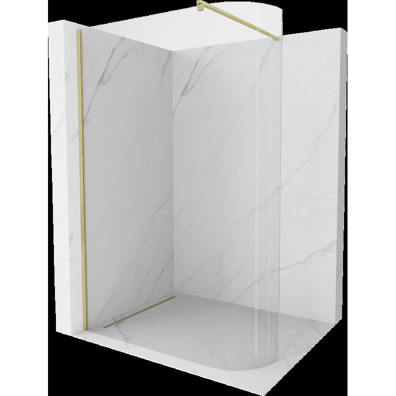 Mexen Kioto perete curbat Walk-in 90 x 200 cm, transparent 8 mm, aur periat - 800-090-101-55-06