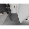 Mexen Kioto íves zuhanyfal Walk-in 140 x 200 cm, 8 mm átlátszó, arany kefélt - 800-140-101-55-06