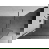 Mexen Kioto íves zuhanyfal Walk-in 100 x 200 cm, átlátszó 8 mm, pisztolyszürke csiszolt - 800-100-101-66-06