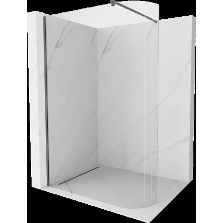 Mexen Kioto duș umbrelă rotunjit Walk-in 160 x 200 cm, transparent 8 mm, gri armat - 800-160-101-66-06