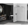 Mexen Kioto ívelt Walk-in zuhanyfal 80 x 200 cm, átlátszó 8 mm, gun metal - 800-080-101-95-06