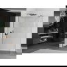 Mexen Kioto perete de duș rotunjit Walk-in 90 x 200 cm, transparent 8 mm, gun metal - 800-090-101-95-06