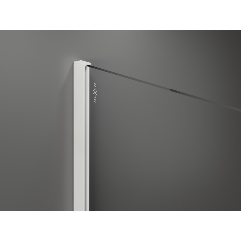 Mexen Kioto Walk-in zuhanyfal 70 x 200 cm, fekete minta 8 mm, fehér - 800-070-101-20-78