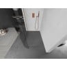 Mexen Kioto-R lekerekített Walk-in zuhanyfal 80 x 200 cm, átlátszó 8 mm, kefélt réz - 800-080-101-65-06