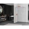 Mexen Kioto íves zuhanyfal Walk-in 90 x 200 cm, áttetsző 8 mm, csiszolt réz - 800-090-101-65-06