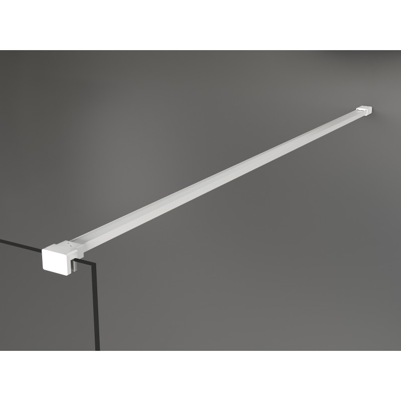 Mexen Kioto perete de duș Walk-in 130 x 200 cm, dungi 8 mm, alb - 800-130-101-20-09