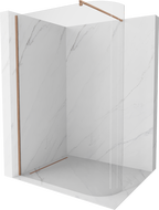 Mexen Kioto panou de duș curbat Walk-in 100 x 200 cm, transparent 8 mm, cupru periat - 800-100-101-65-06