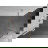 Mexen Kioto ívelt Walk-in zuhanyfal 130 x 200 cm, átlátszó 8 mm, csiszolt réz - 800-130-101-65-06