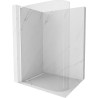 Mexen Kioto L perete de duș curbat Walk-in 80 x 200 cm, transparent, alb - 800-080-103-20-06