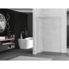 Mexen Kioto L perete de duș curbat Walk-in 80 x 200 cm, transparent, alb - 800-080-103-20-06