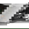 Mexen Kioto L perete de duș curbat Walk-in 100 x 200 cm, transparent, crom - 800-100-103-01-06