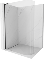 Mexen Kioto L perete de duș curbat Walk-in 90 x 200 cm, transparent, negru - 800-090-103-70-06