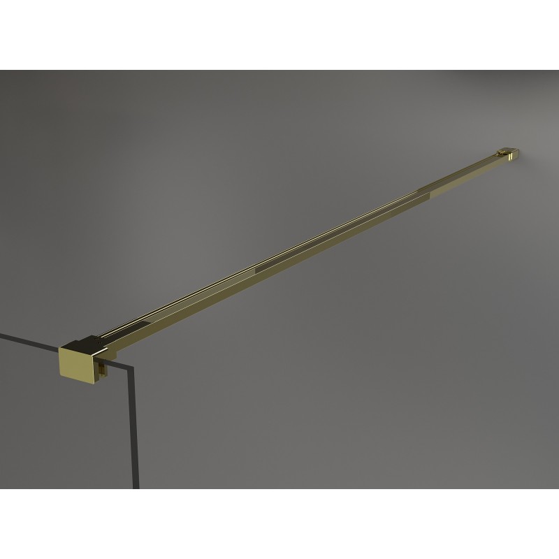 Mexen Kioto perete de duș Walk-in 150 x 200 cm, transparent 8 mm, auriu - 800-150-101-50-00