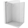 Mexen Kioto-R L íves Walk-in zuhanyfal 100 x 200 cm, átlátszó, fegyverszürke - 800-100-103-95-06