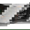 Mexen Kioto L perete de duș rotunjită Walk-in 90 x 200 cm, transparent, cu bronz periat - 800-090-103-65-06
