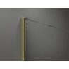 Mexen Kioto Perete de duș Walk-in 100 x 200 cm, ramă neagră 8 mm, auriu - 800-100-101-50-70