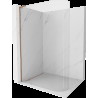 Mexen Kioto L perete de duș curbat Walk-in 90 x 200 cm, transparent, aur roz - 800-090-103-60-06