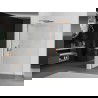 Mexen Kioto L perete de duș curbat Walk-in 100 x 200 cm, transparent, aur roz - 800-100-103-60-06