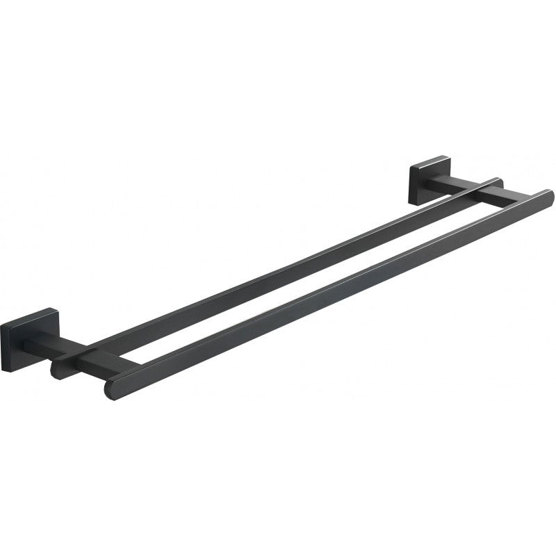 Mexen Arno dupla törölközőtartó, fekete - 7020725-70